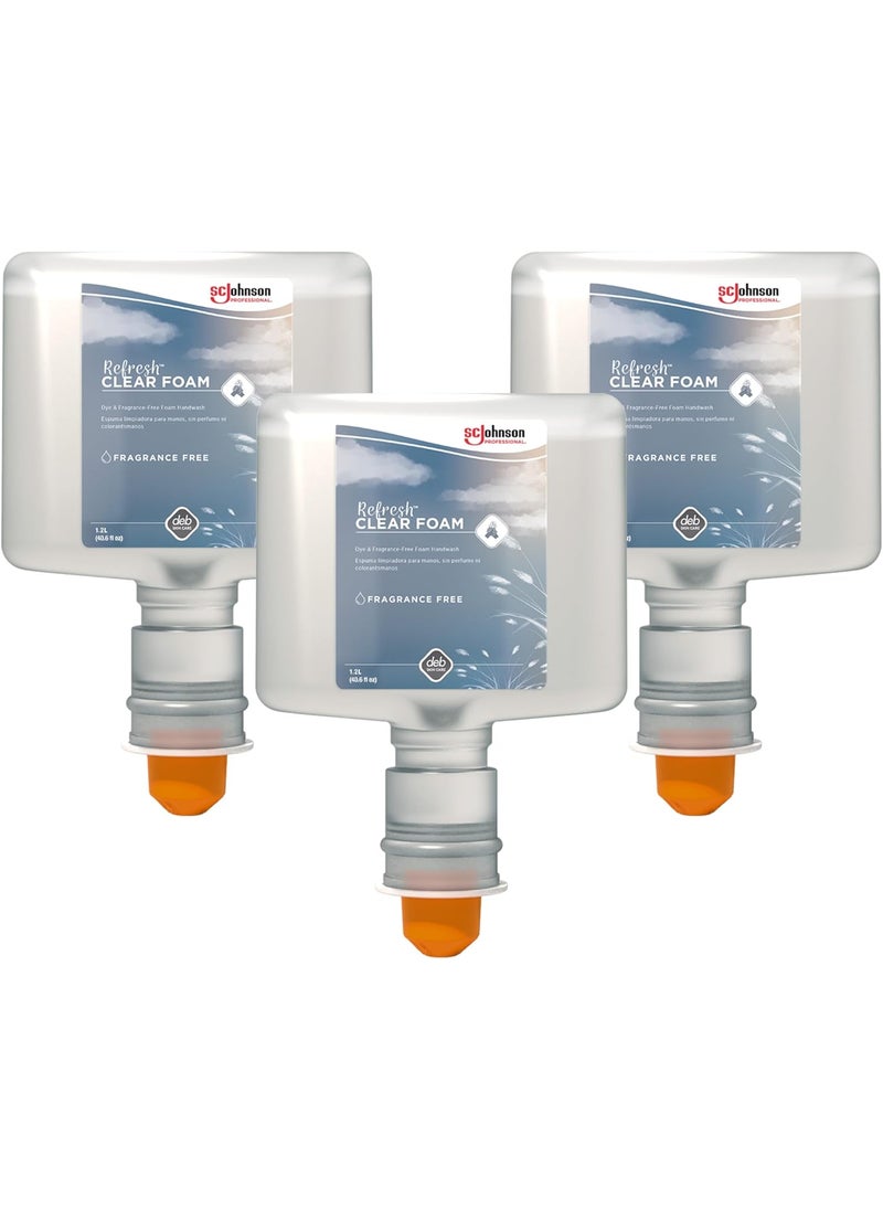 SC Johnson Professional REFRESH CLEAR FOAM HAND SOAP TOUCH FREE 12 LITERS 3 PACK 