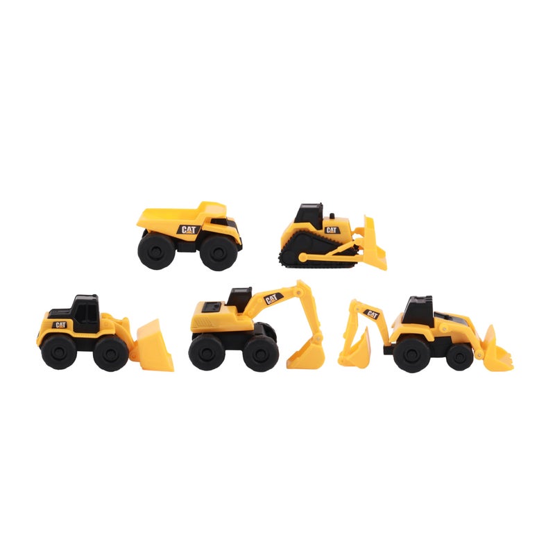 Cat Construction Little Machines 5 Pack - Great Cake Toppers - Image 1