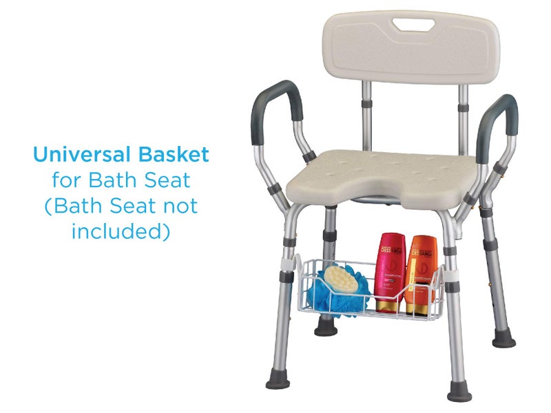 نوفا دش كرسي سلة ملحق شامبو وحامل الصابون للاستحمام وحمام كرسي سلة العلبة للحمام والاستحمام كرسي عالمي مناسب - Image 2