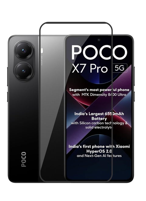Screen Protector For Xiaomi Poco X7 Pro Tempered Glass Screen Protector Full Screen Coverage HD Clarity Anti Shatter Scratch Proof Glass For Xiaomi Poco X7 Pro 5G
