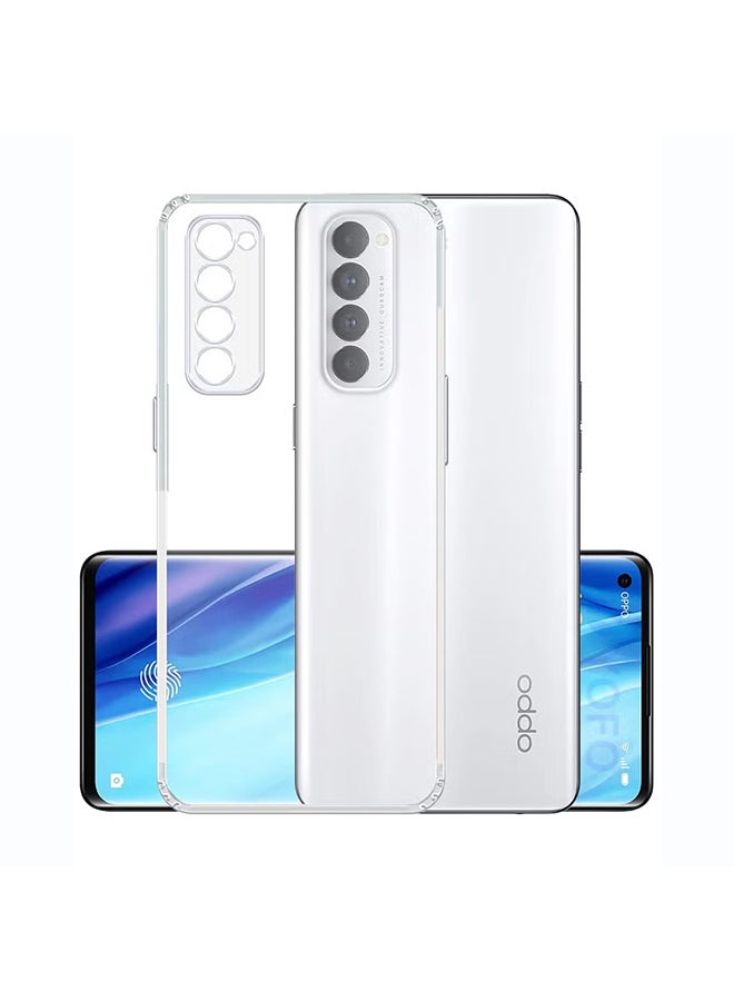 O Ozone Military Grade Clear Case Compatible With Oppo Reno4 Pro 4G| Transparent Shockproof Protective Cover | Anti-Yellow Hard PC + Soft TPU Hybrid Case | Drop Protection & Slim Design - Image 2