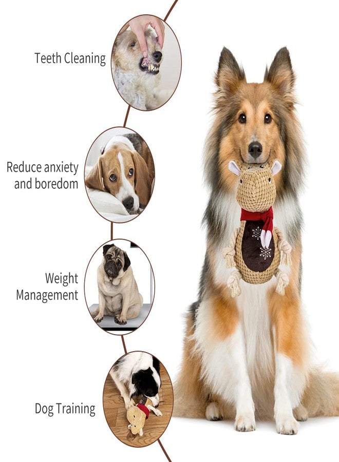 Knowfunn Dog Squeaky Toys,Dog Chew Toys Durable Cute Interactive Plush Dog Toys with Crinkle Paper Christmas Dog Toys for Puppy Small Medium Large Dogs - Image 3
