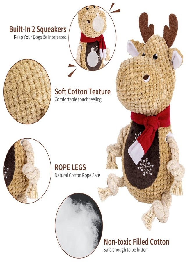 Knowfunn Dog Squeaky Toys,Dog Chew Toys Durable Cute Interactive Plush Dog Toys with Crinkle Paper Christmas Dog Toys for Puppy Small Medium Large Dogs - Image 2