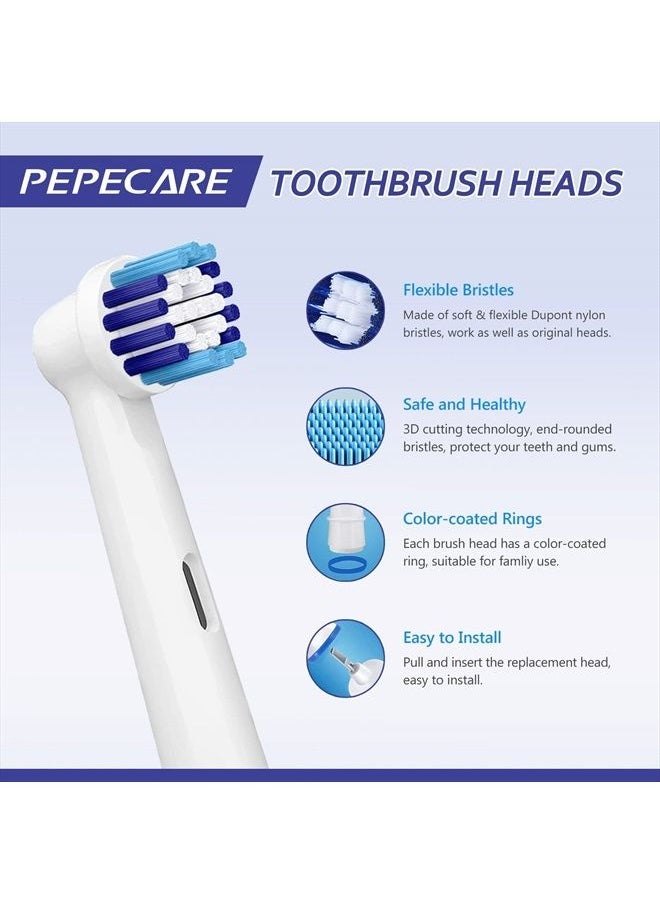 PEPECARE 8 Pack Replacement Brush Heads Compatible Toothbrush Heads for Braun Oral-B Professional Care 500 600 1000 2000 2500 3000 5000 7000 and More Vitality Pro Smart Genius Electric Toothbrushes  - Image 4
