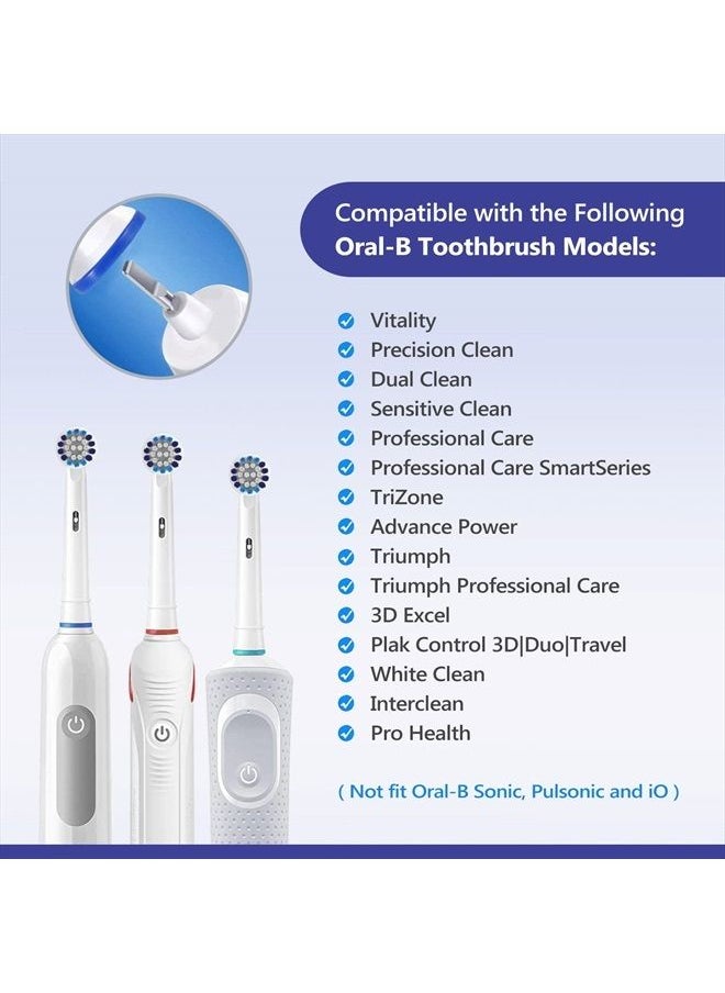PEPECARE 8 Pack Replacement Brush Heads Compatible Toothbrush Heads for Braun Oral-B Professional Care 500 600 1000 2000 2500 3000 5000 7000 and More Vitality Pro Smart Genius Electric Toothbrushes  - Image 3