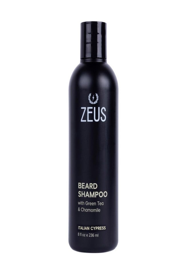 ZEUS Beard Shampoo Wash for Men with Natural Oils (8 fl oz) Italian Cypress - Image 1