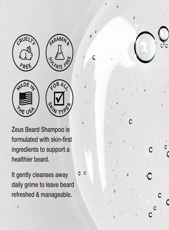 ZEUS Beard Shampoo Wash for Men with Natural Oils (8 fl oz) Italian Cypress - Image 5