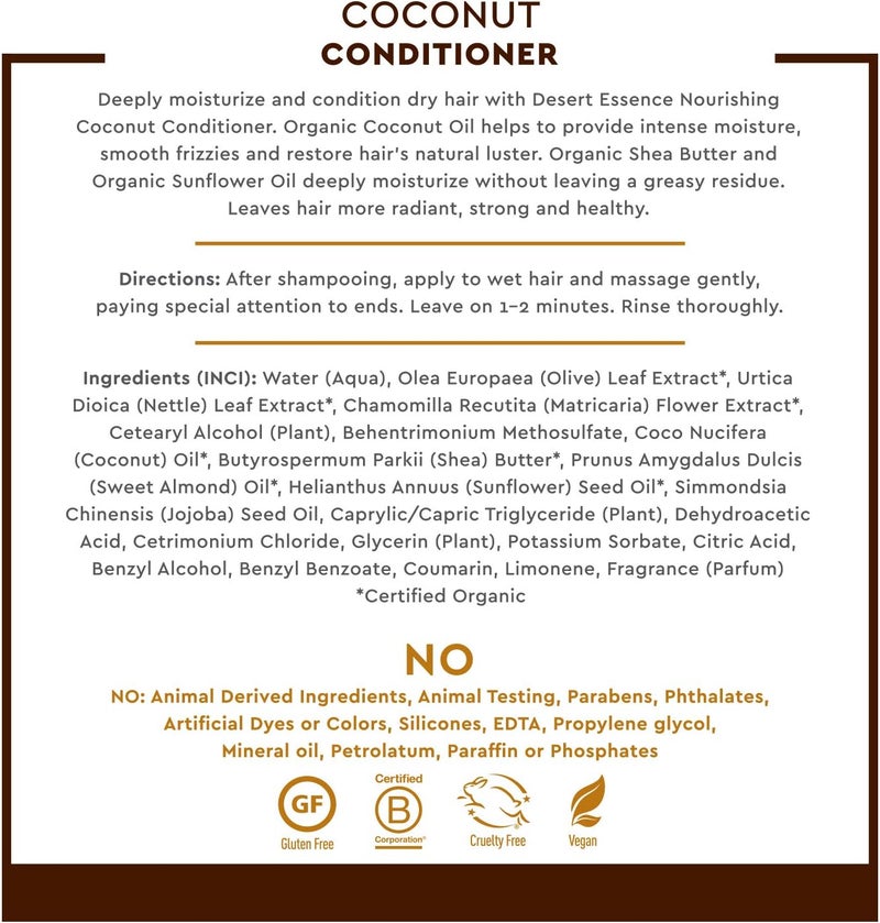 Desert Essence Coconut Conditioner - 8 fl oz - Image 5