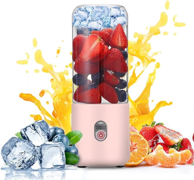 POXEFLIP Fruit Juice Mixer Personal Mini Smoothie Blender USB Rechargeable Shake Smoothies Mixer Fruit Juice Blender Individual Juicer Cup for Travel Camping - Image 2