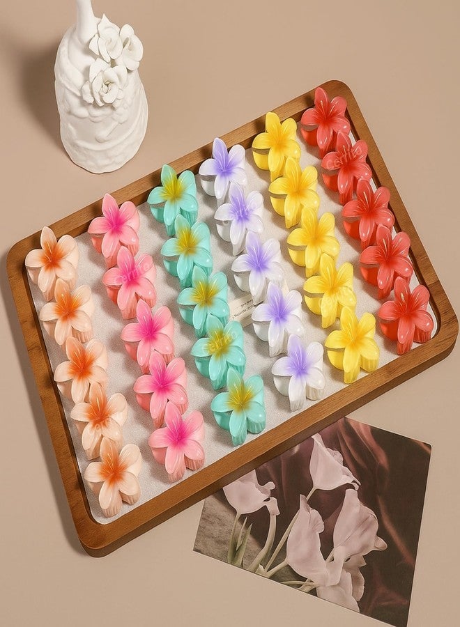 Cerrito 6 Pcs Colorful Flower Small Hair Claw Clips for Women & Girls, Gradient Lily Design, Strong Hold, Lightweight, Cute & Stylish Hair Accessories for Daily Use, Travel, Gifting, Multicolor - Image 1