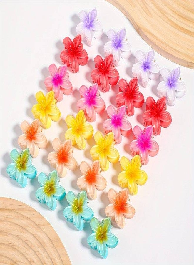 Cerrito 6 Pcs Colorful Flower Small Hair Claw Clips for Women & Girls, Gradient Lily Design, Strong Hold, Lightweight, Cute & Stylish Hair Accessories for Daily Use, Travel, Gifting, Multicolor - Image 2