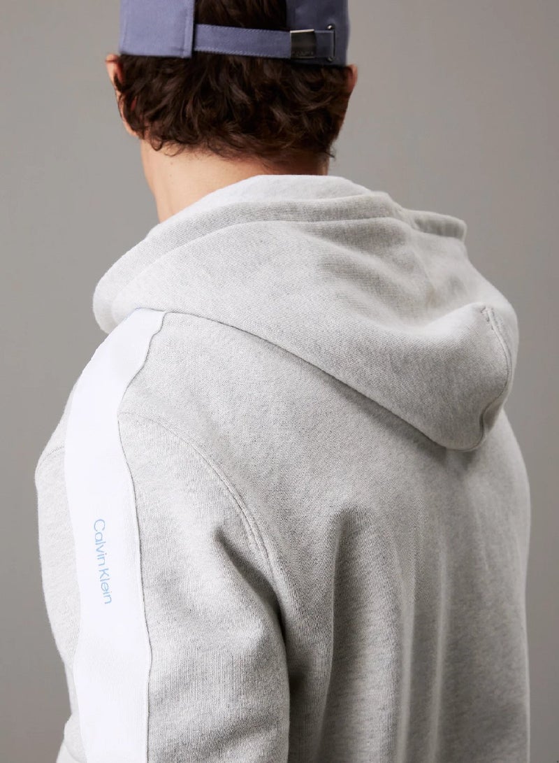 CALVIN KLEIN Fleece Zip Up Hoodie - Image 3