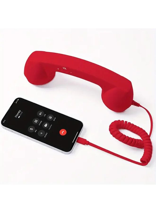 White Retro Wired Headset Type C Plug In Landline Telephone Receiver For Elderly - Image 4