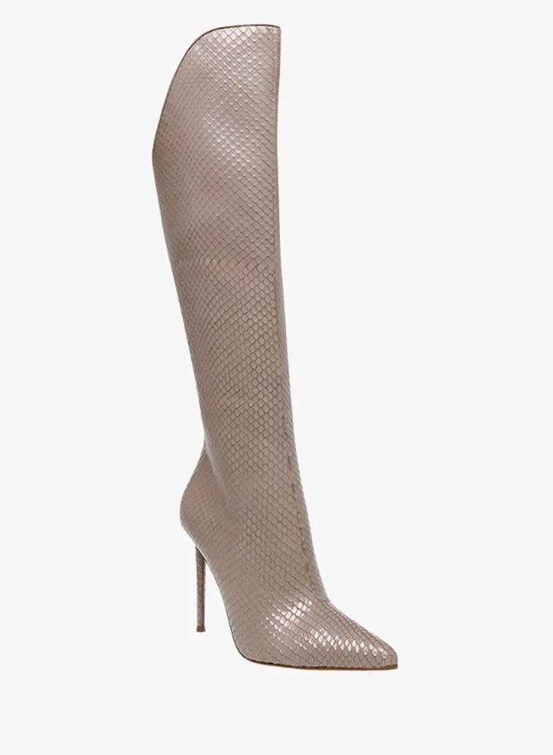 ستيف مادن Steve madden va-boom grey snake women's boots