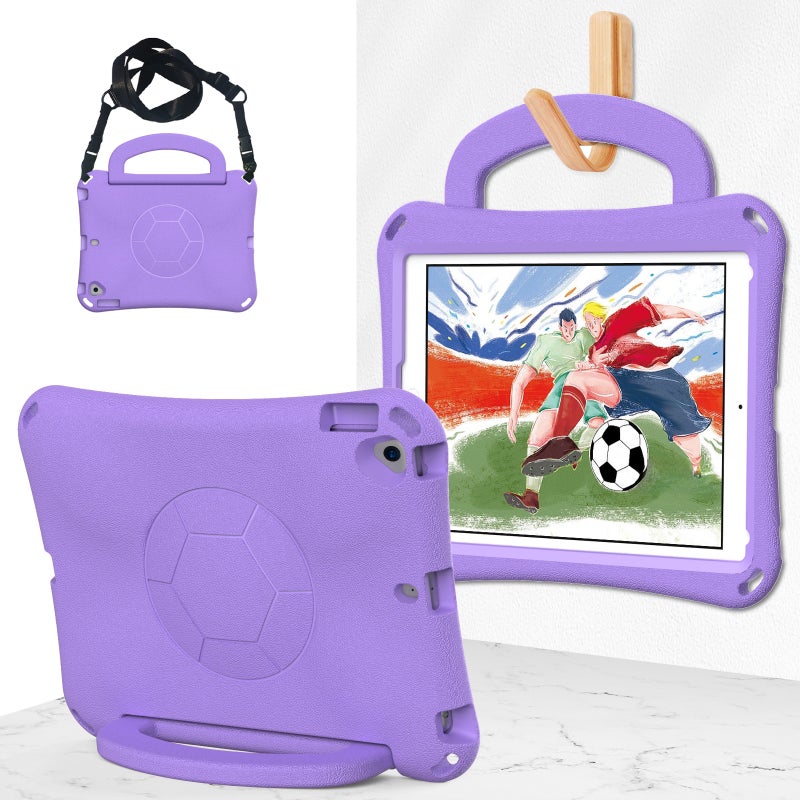 erorex For Ipad 9.7 2017/2018 / Air 2 / Air Handle Football Shaped Eva Shockproof Tablet Case(Light Purple) - Image 5