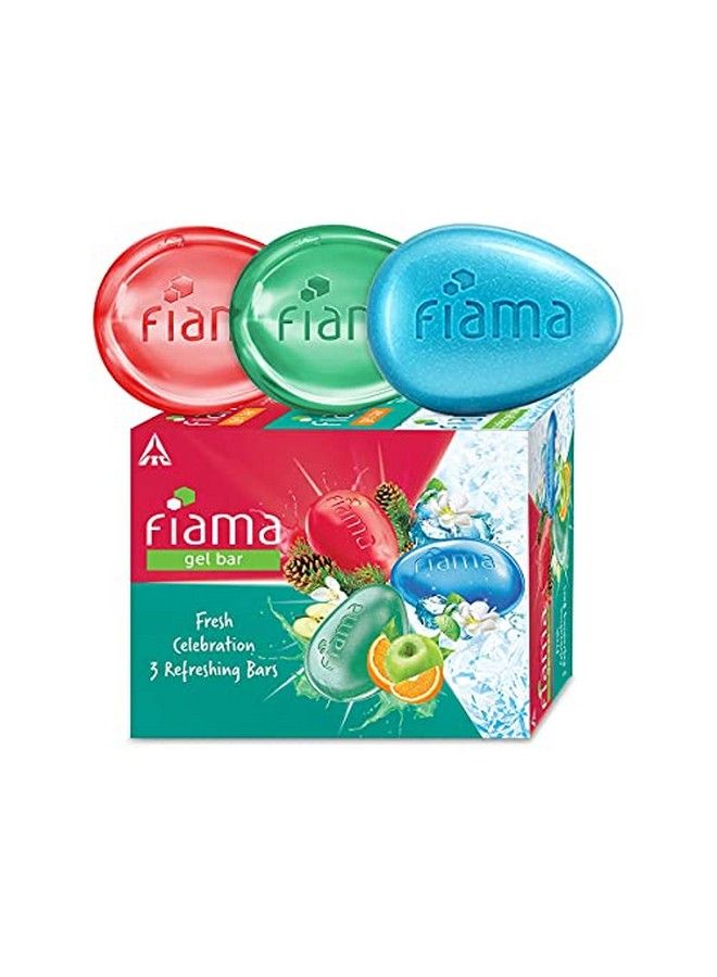 Fiama مجموعة جل الاستحمام المنعشة للاحتفال مع 3 قضبان جل فريدة من نوعها مع مرطبات البشرة لترطيب البشرة، صابون 125 جرام (عبوة من 3 قطع) أزرق - Image 5