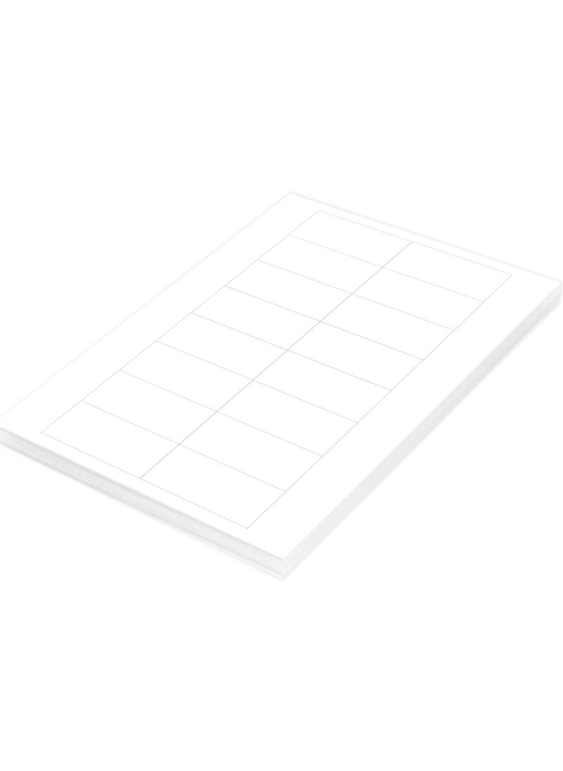 FIS FIS Multipurpose Laser Labels, Colour White, Size 75X35MM (16 Stickers x 100 Sheet)  1600 Labels, Size : A4 (21X29.7 CM) , Pack of 100 Sheets -FSLA16-4-100  - Image 2