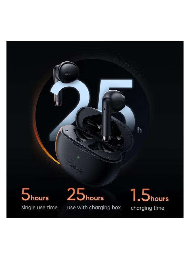 Mcdodo N1 TWS Bluetooth 5.1 Wireless Earbuds with Active Noise Cancellation, Hi-Fi Stereo Sound, IP54 Waterproof Sports Earphones, Lightweight Design, Deep Bass & Stable Connection for Daily Use - Image 4