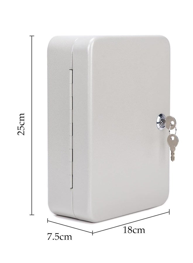 DUNISO 48-Position Key Cabinet With Lock, Resettable Black Digital Safe, Wall Mounted Key Organizer With Colorful Key Label Stickers And Hooks,White  - Image 4