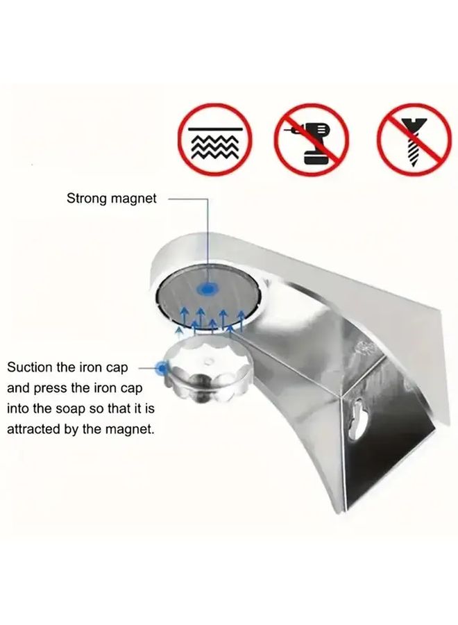 Black No Drill Soap Holder Strong Suction Cup Wall Mounted Soap Dish Quick Dry Anti Drop - Image 5