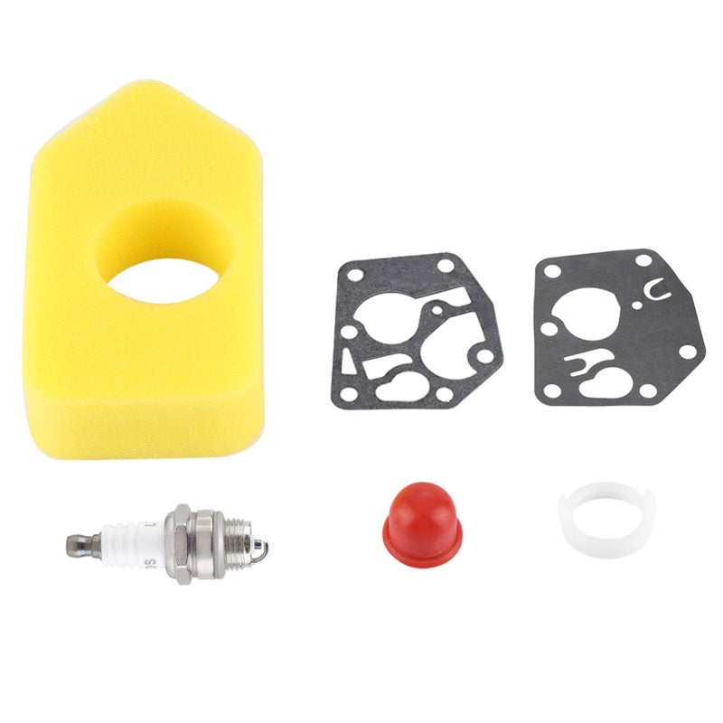 Carburetor Diaphragm Gasket Kit: Complete Set With Air Filter, Spark Plug, Primer Bulb - Fits Briggs Stratton 3 Thru 4.75 HP Vertical, Sprint & Quattro 400, 450, 550 Series Engines for Pulsa Prime Car - Image 2