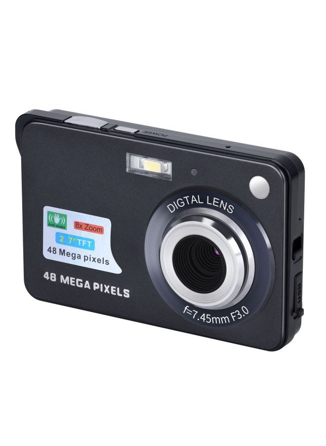 Generic E-Commerce Hot Sale 4800W Pixel Student Camera Small HD Camera Entry-level Portable Card Player-Body Color:48m Standard Black  - Image 1