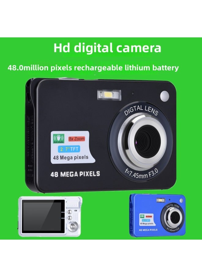 Generic E-Commerce Hot Sale 4800W Pixel Student Camera Small HD Camera Entry-level Portable Card Player-Body Color:48m Standard Black  - Image 2