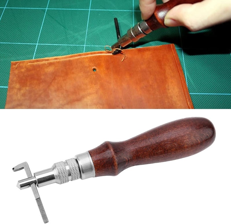DOACT Stitching Groover Leather Stitch Professional Working Tool Adjustable Over Leatherworking leathercraft Tools Stamping Matting Making UK Set Sealer Deluxe DIY Leather - Image 4