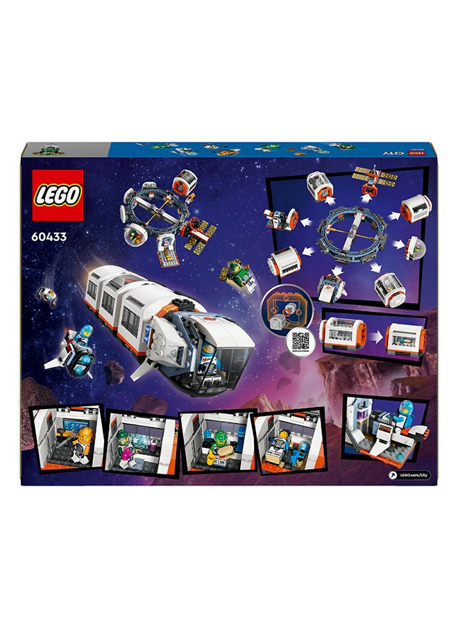 LEGO - 60433 City Modular Space Station Model Toy Building Kit, Birthday Gift For Kids, Modular Exploration Playset With 6 Astronaut Minifigures For Boys, Girls And Lovers Of Spaceships Aged 7 Plus (1,097 Pieces) - Image 1