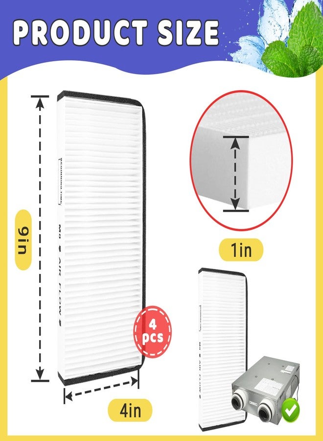 أربع عبوات من فلاتر بديلة متوافقة مع موديلات باناسونيك FV10VE1، FV-10VE1، FV10VEC1، FV-10VEC1، خرطوشة فلتر هواء قابلة للاستبدال من باناسونيك - Image 2