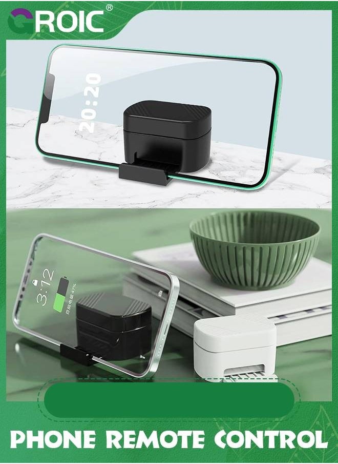 GROIC - Scrolling Ring Bluetooth Ring, 2 in 1 Remote Page Turner Clicker & Phone Stand for iPhone iPad Camera Wireless Remote Shutter Selfie Button - Image 1