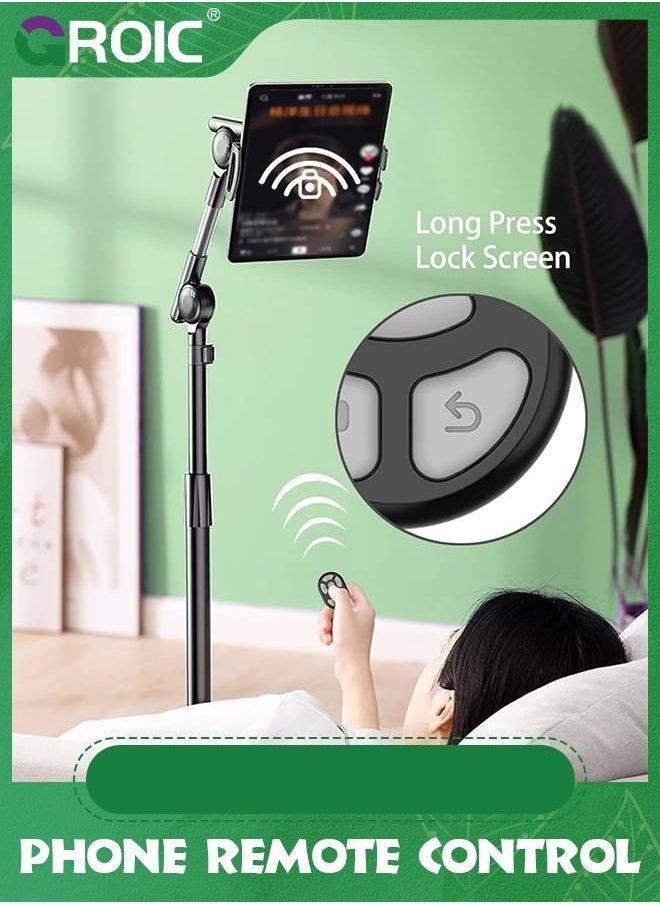 GROIC - Scrolling Ring Bluetooth Ring, 2 in 1 Remote Page Turner Clicker & Phone Stand for iPhone iPad Camera Wireless Remote Shutter Selfie Button - Image 1