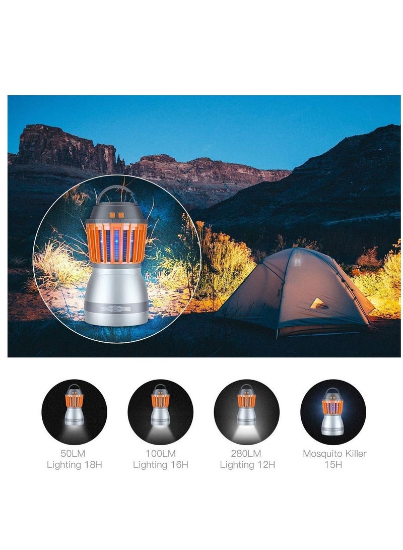 سيوسي مصباح قاتل البعوض من فلاي تراب ، صاعق البعوض 4 أوضاع قابل للتعتيم ، ضوء محمول وهادئ وقاتل البعوض المقاوم للماء للتخييم ، داخلي وخارجي - Image 3