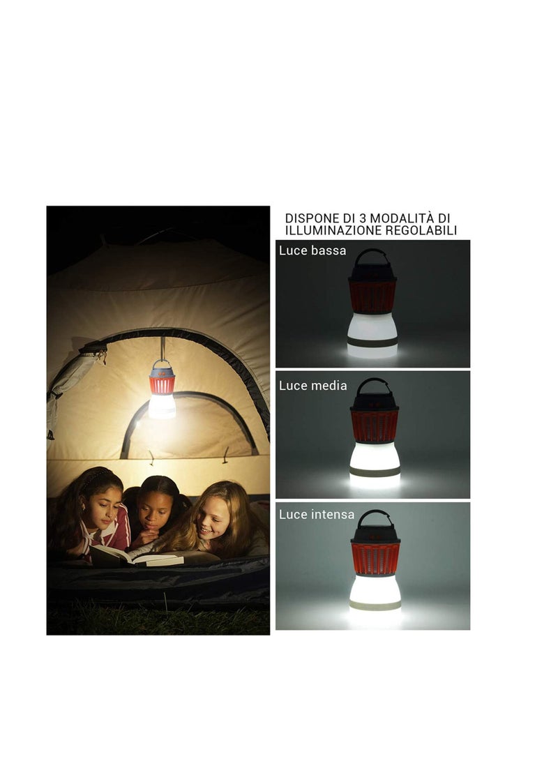 سيوسي مصباح قاتل البعوض من فلاي تراب ، صاعق البعوض 4 أوضاع قابل للتعتيم ، ضوء محمول وهادئ وقاتل البعوض المقاوم للماء للتخييم ، داخلي وخارجي - Image 5