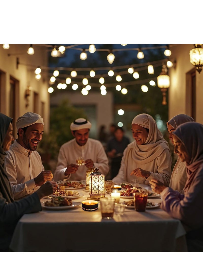 Y&D 4 Pieces Gold Projection Candle Holder - Electroplating Ramadan Mubarak Decoration for Home/Party/Hotel（No Candle Included） - Image 4