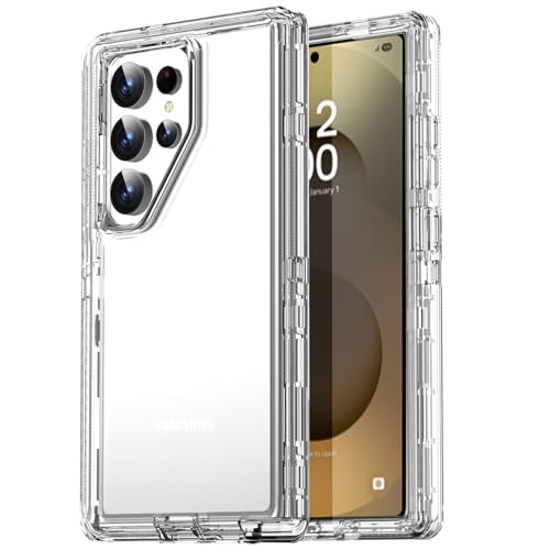 AICase for Samsung Galaxy S25 Ultra Case Clear 3 in 1 Heavy Duty Drop Protection Full Body Rugged Shockproof/Dust Proof 3-Layer Military Protective Tough Durable Cover for Galaxy S25 Ultra 6.9"_1 - Image 1
