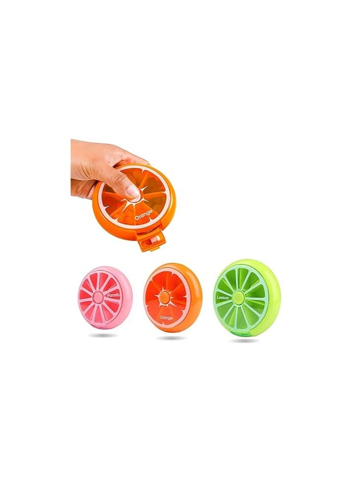 Pill Case with 7 Compartments – Weekly Medication Organizer – Orange - Image 3