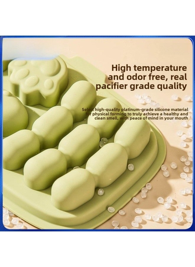 Food Grade Silicone Sausage Mold Baby Food Auxiliary Tools Rabbit Cake Mold Infant Steamed Cake Mold Cat Paw Shaped Kitchen Utensils-Specifications:Baby Food Supplement Mold-Color:Peach Powder-Rabbit Sausage Mold Lid - Image 3