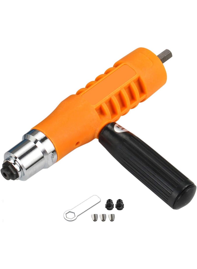 GGOOT Cordless Drill Electric Rivet Gun Adapter, Electric Rivet Nut Machine Riveting Tool Riveting Insert Nut Hand Tool Kit for 2.4-4.8Mm Rivets Interface Hardware Supplies Accessories - Image 1