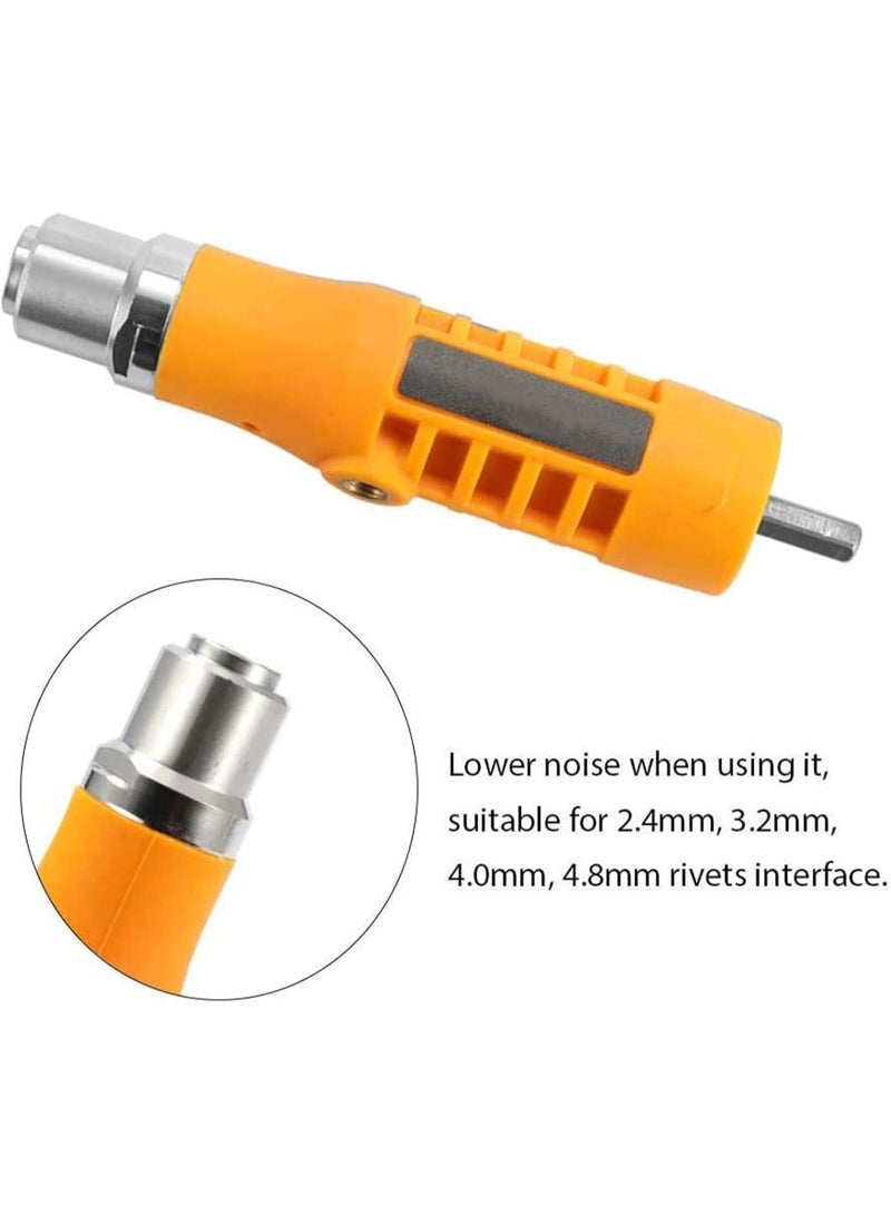 GGOOT Cordless Drill Electric Rivet Gun Adapter, Electric Rivet Nut Machine Riveting Tool Riveting Insert Nut Hand Tool Kit for 2.4-4.8Mm Rivets Interface Hardware Supplies Accessories - Image 5