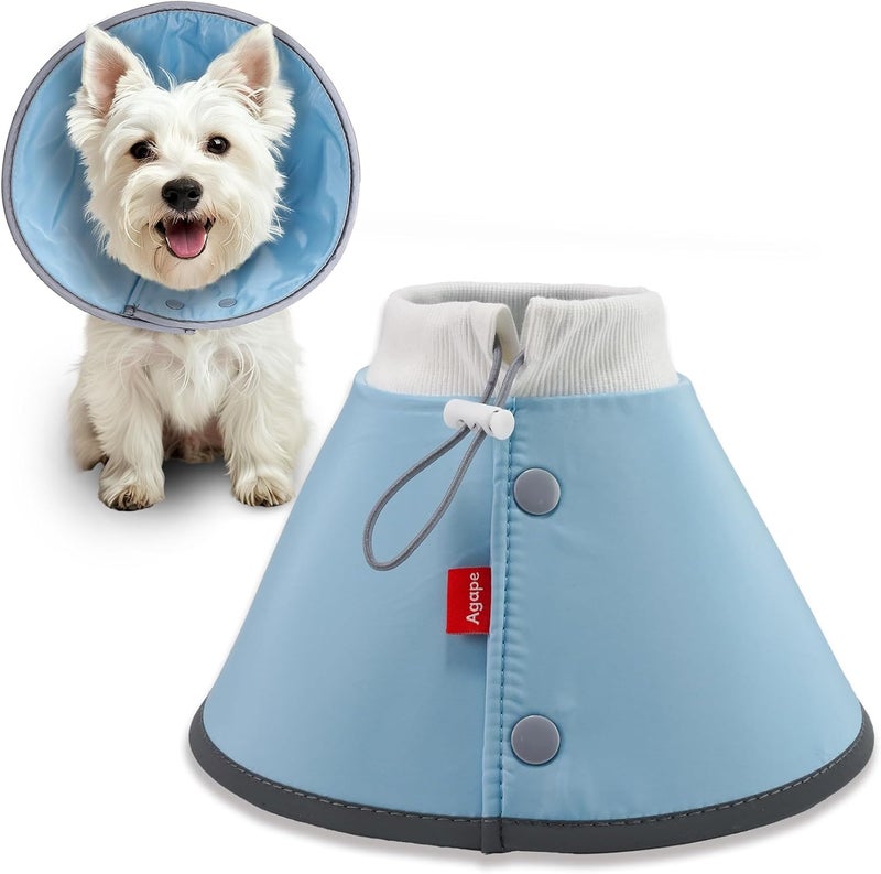 Agape Soft Dog Cone for Small Dogs & Cats (Blue (Small Dogs Cone), 3 (Neck:8"-10")) - Image 1