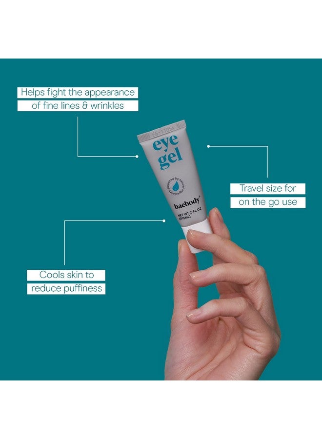 Baebody Critically Acclaimed Travel Size Eye Gel Under Eye Cream For Dark Circles And Puffiness With Peptide Complex & Soothing Aloe 0.5 Fl Oz - Image 3