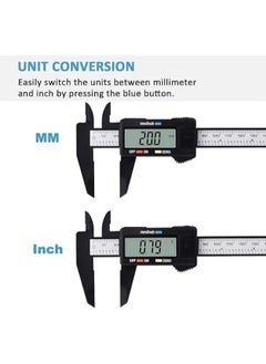 Generic Digital Caliper, 0-6" Calipers Measuring Tool - Electronic Micrometer Caliper with Large LCD Screen, Auto-off Feature, Inch and Millimeter Conversion  - Image 5
