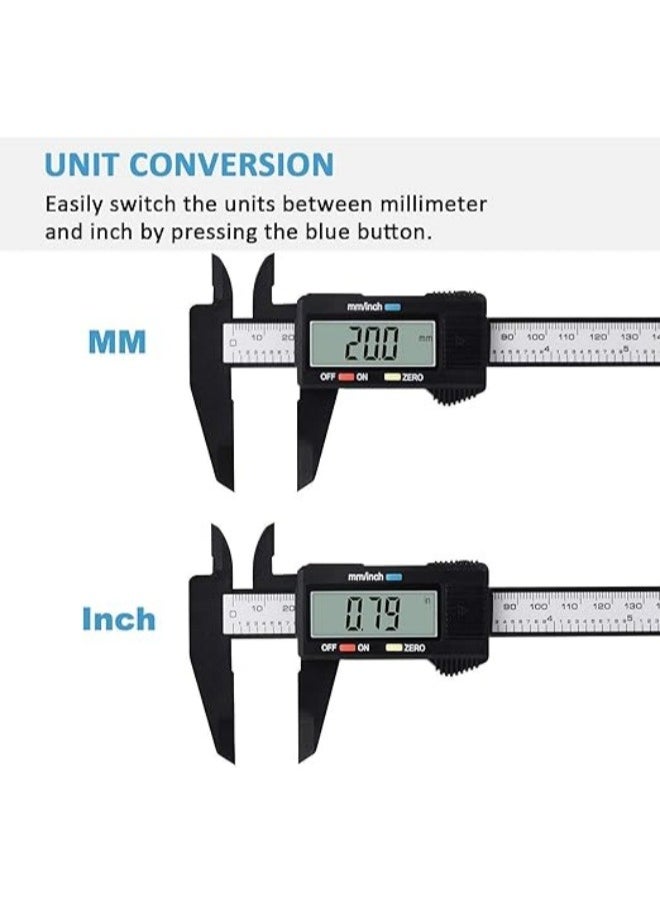 Generic - Digital Caliper, 0-6" Calipers Measuring Tool - Electronic Micrometer Caliper with Large LCD Screen, Auto-off Feature, Inch and Millimeter Conversion - Image 1