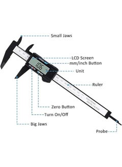 Generic Digital Caliper, 0-6" Calipers Measuring Tool - Electronic Micrometer Caliper with Large LCD Screen, Auto-off Feature, Inch and Millimeter Conversion  - Image 3