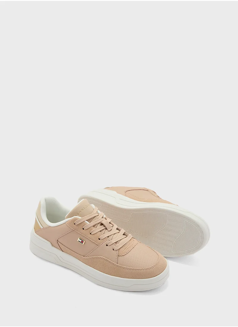 تومي هيلفيغر Logo Detail Lace Up Low Top Sneakers