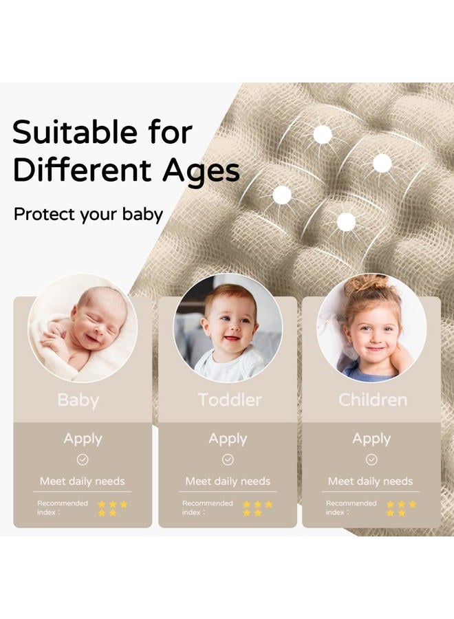 YOOFOSS Hooded Baby Towels for Newborn 100% Muslin Cotton Baby Bath Towel with Hood for Babies, Infant, Toddler and Kids, Large 32x32Inch, Soft and Absorbent Newborn Essential,Apricot - Image 5