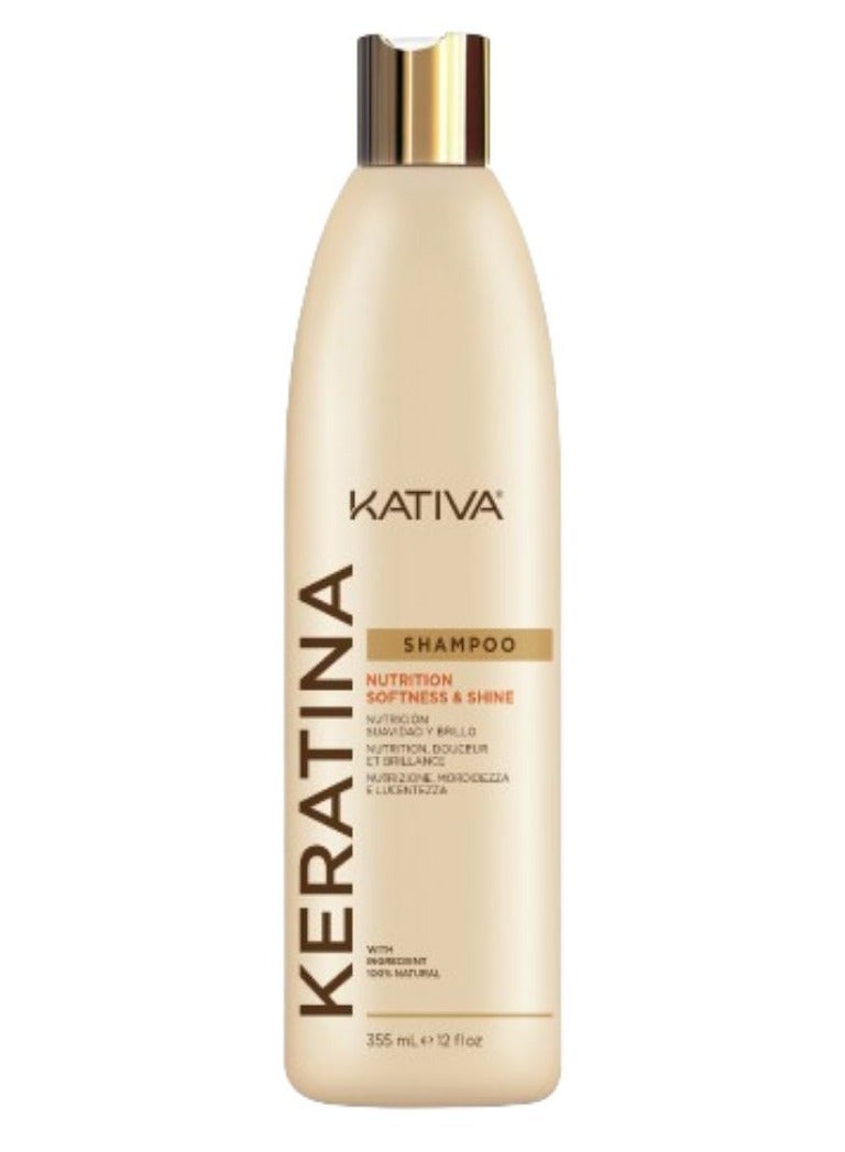 كاتيفا شامبو كاتيفا كيراتينا للتغذية والنعومة واللمعان 355 مل - Image 1