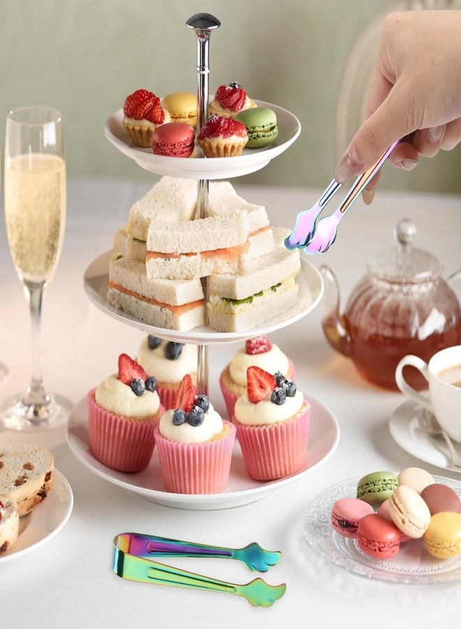 تي بيست ماكس مجموعة ملاقط مكعبات الثلج الصغيرة من تي بيست ماكس، 6 قطع، ملاقط مكعبات السكر، ملاقط صغيرة من الفولاذ المقاوم للصدأ، 4.3 بوصة، للحفلات والحانات (لون قوس قزح) - Image 4