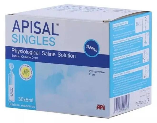 Apisal singles physiological saline solution 30×5ml - Image 1